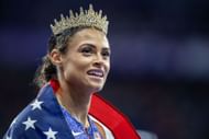 Sydney McLaughlin-Levrone of the United States during the 2024 Summer Olympic Games in Paris, France. (Photo via Getty Images